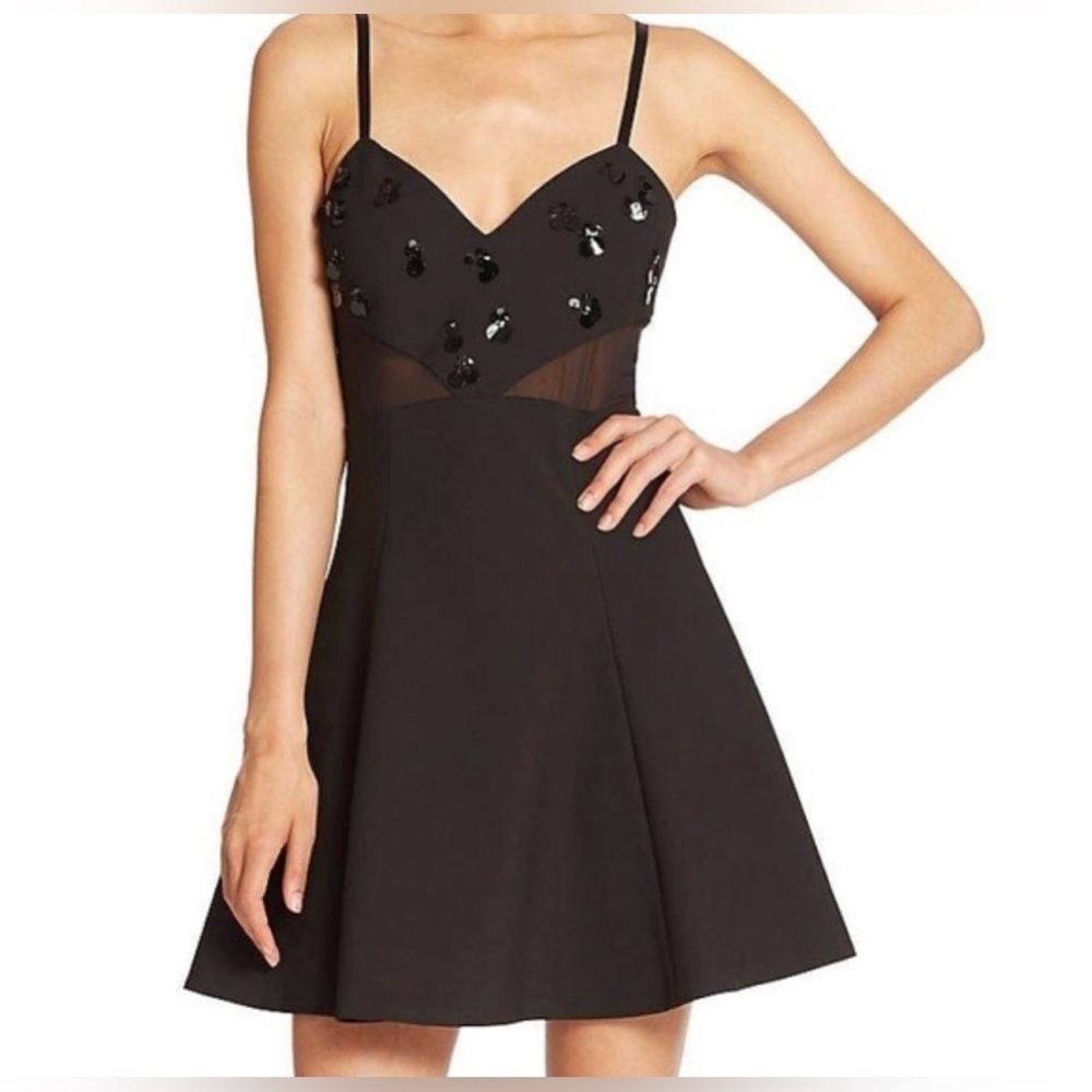 Elizabeth and James Fit and Flare Dress in Black Size 2